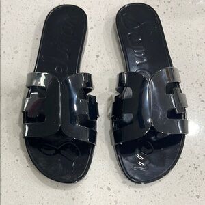 Sam Edelman Black H-Design Slide Sandals